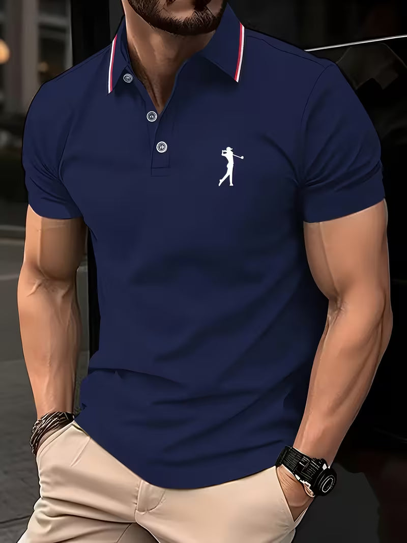 Arnold | Men's Casual Golf Print Short-Sleeve Shirt