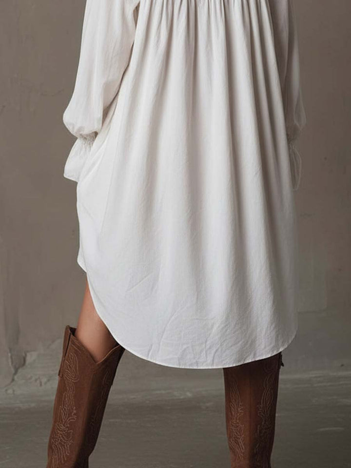 Georgia - Women's Retro Lace Mini Dress — Irregular Hem