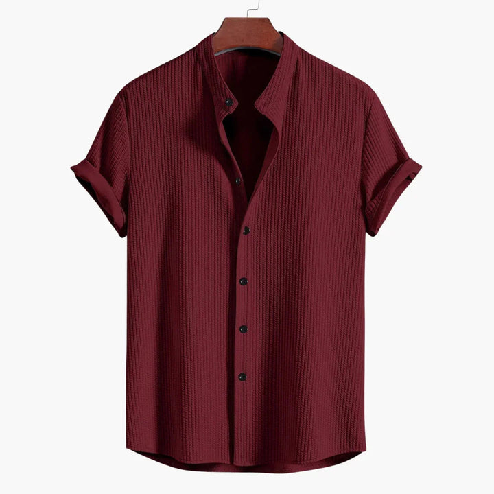 Cyrus | Women's Structured Stand-Collar Shirt — Elegant Fit