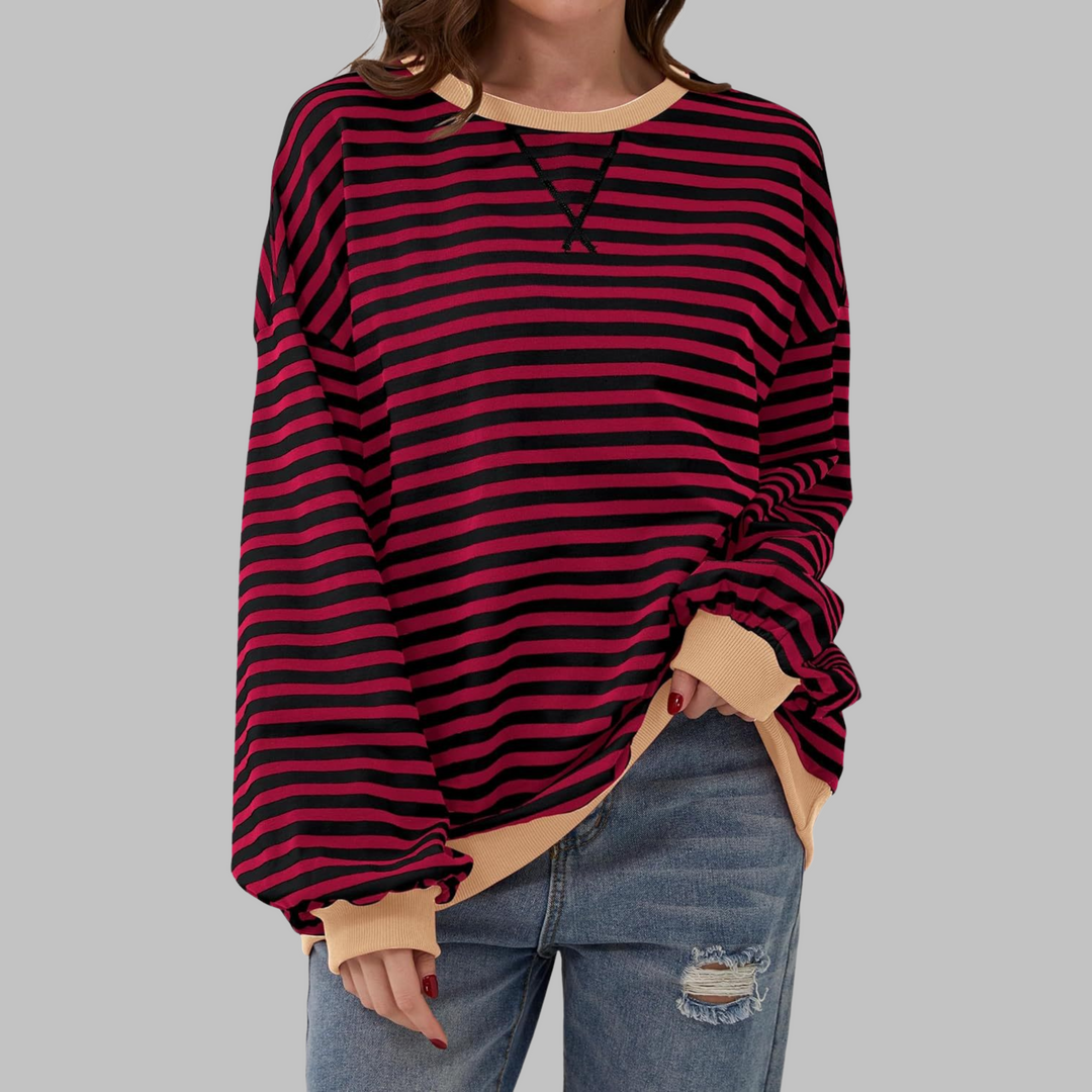 LUKA - Women's Striped Long Sleeve Top — Relaxed Fit