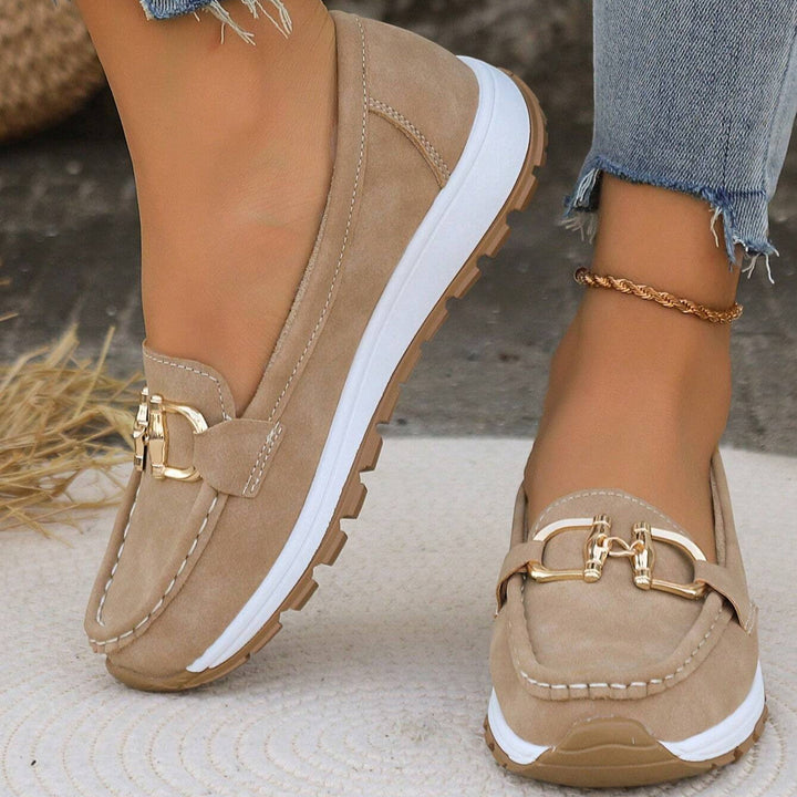 Ellie - Women's Flat Buckle Loafers for Everyday Style