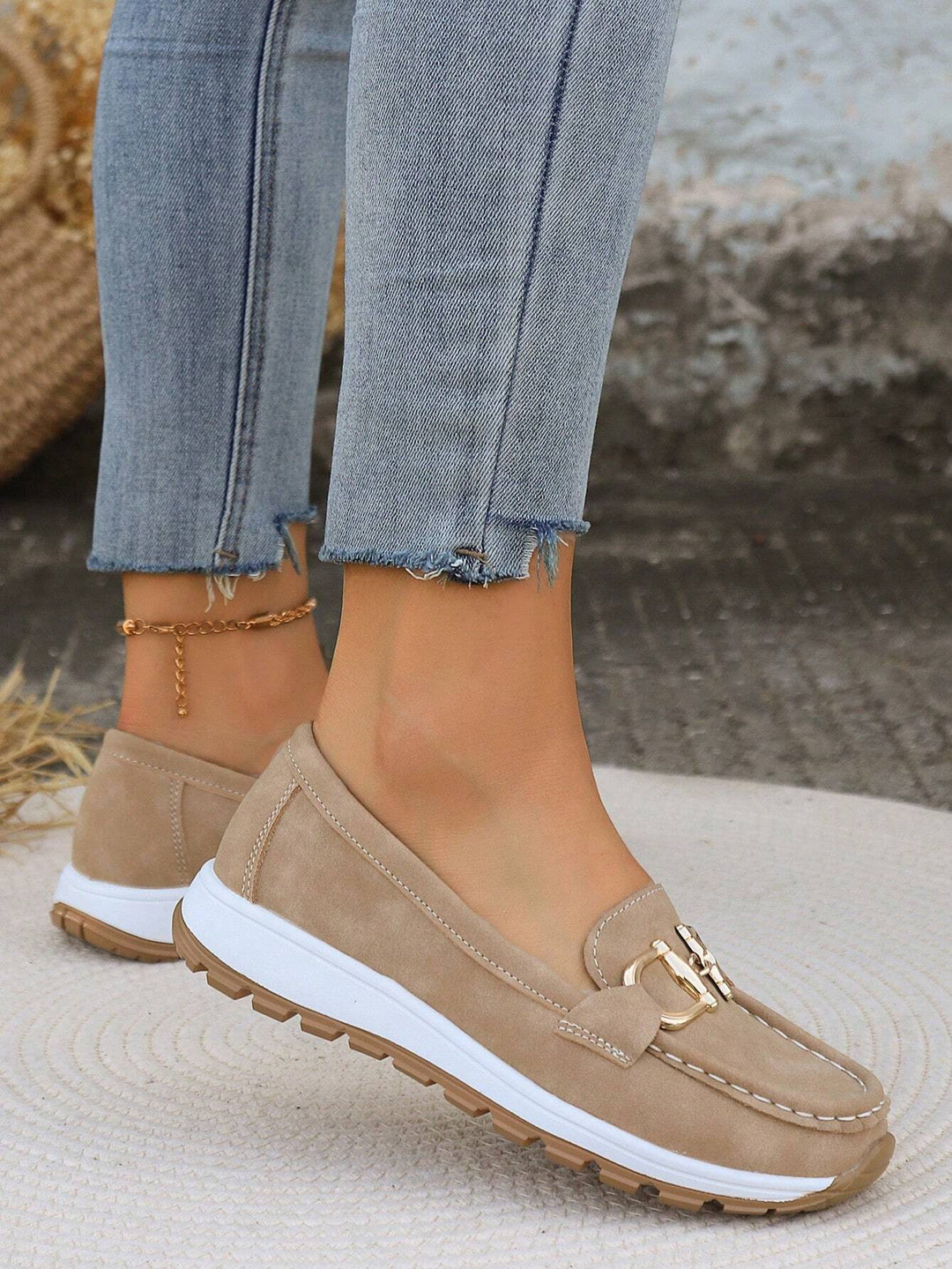 Ellie - Women's Flat Buckle Loafers for Everyday Style