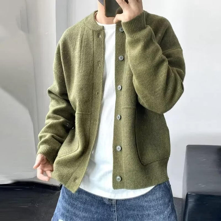 Dario | Men's Elegant Knit Cardigan with Pockets