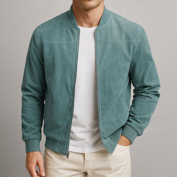 Ethan | Men's Minimalist Full-Zip Jacket — Sleek Fit