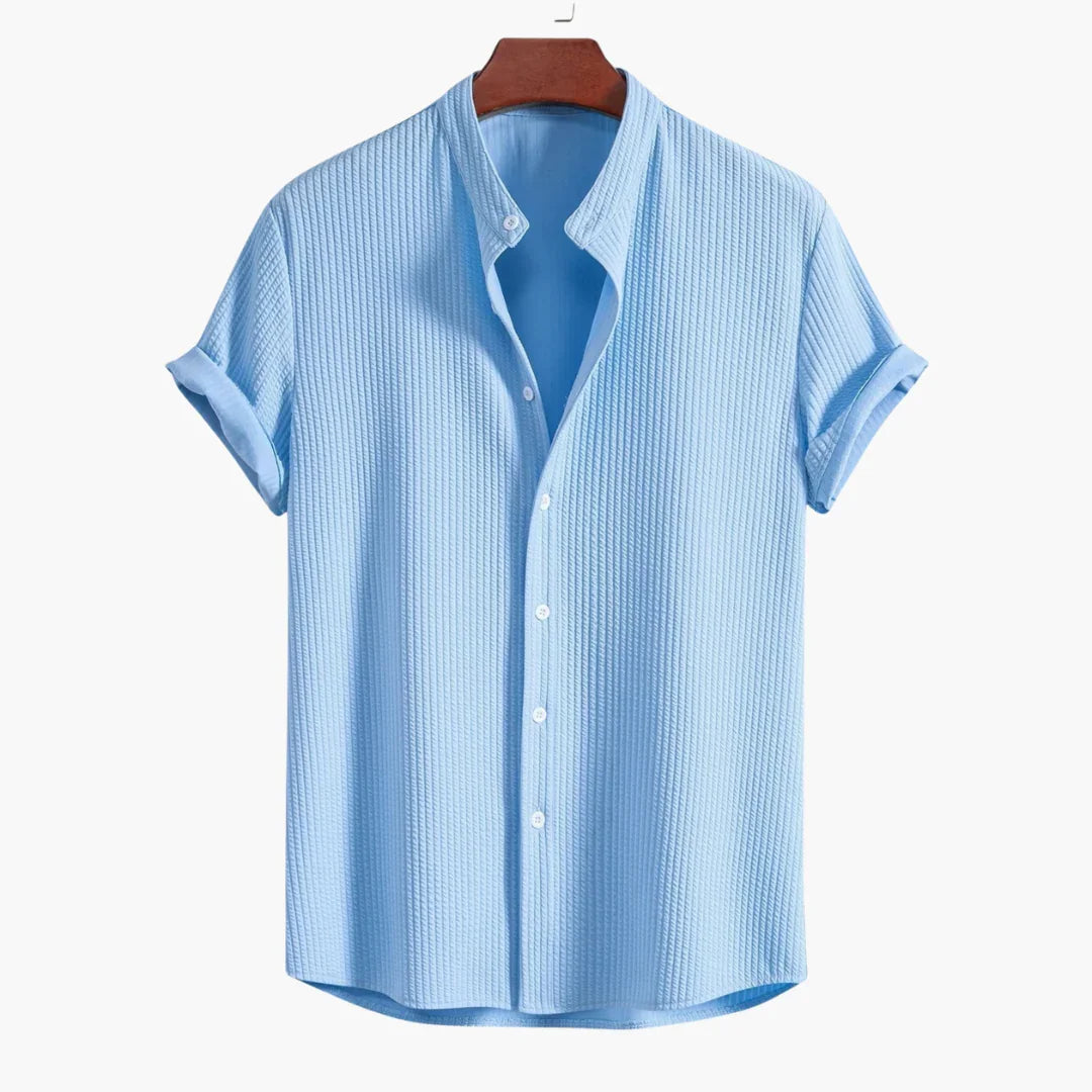 Cyrus | Women's Structured Stand-Collar Shirt — Elegant Fit