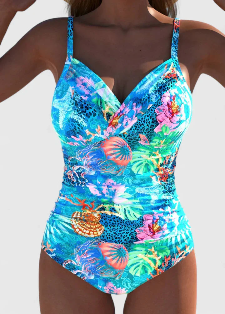 Meloryanne | Women's High-Waist Two-Piece Swimsuit — Tropical