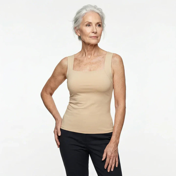 Roxanne | Women's Built-In Bra Tank Top — All-Day Support