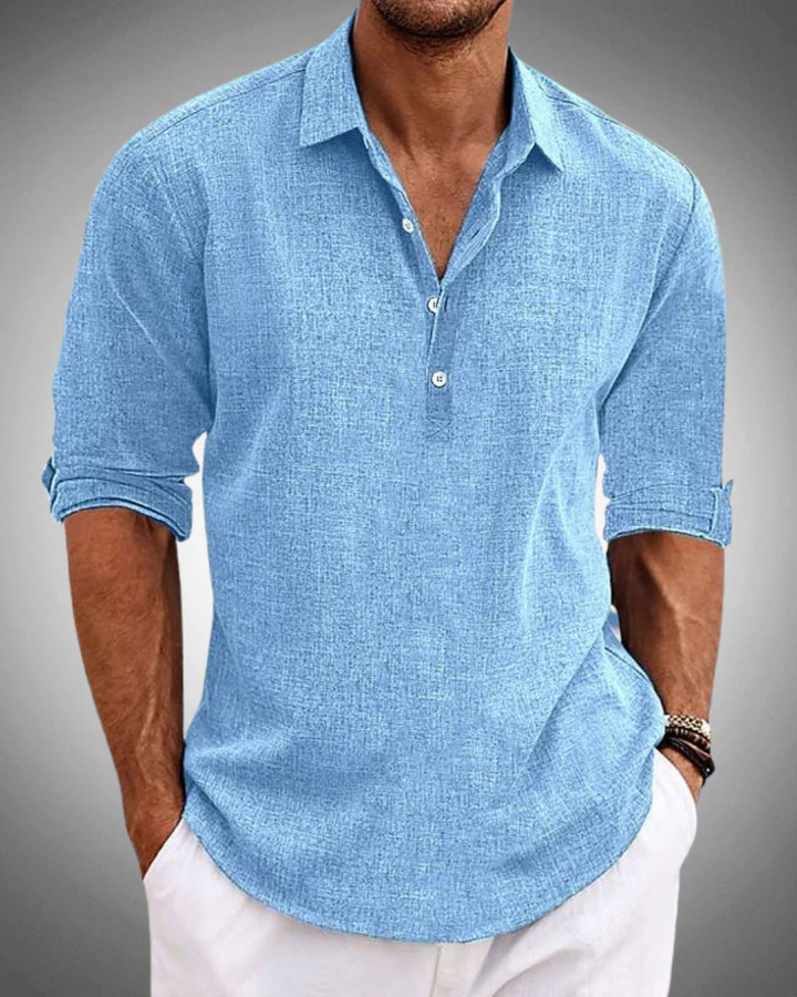Evan | Men’s Classic Button-Front Shirt — Polished Fit