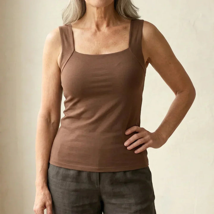 Roxanne | Women's Built-In Bra Tank Top — All-Day Support