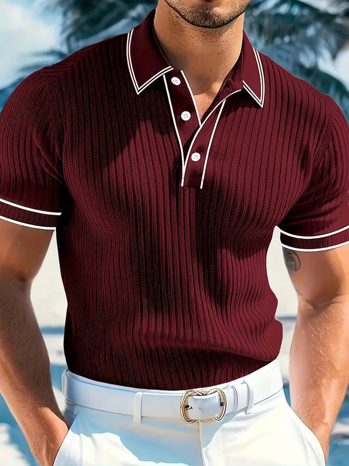 Logan | Men's Color-Blocked Short Sleeve Polo Shirt