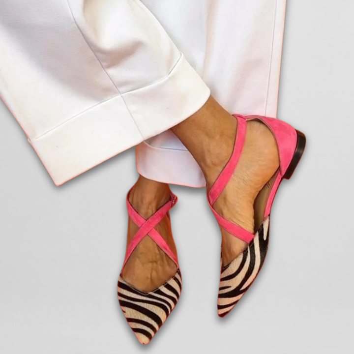 Fern - Women's Strappy Ballet Flats — Classic Elegance