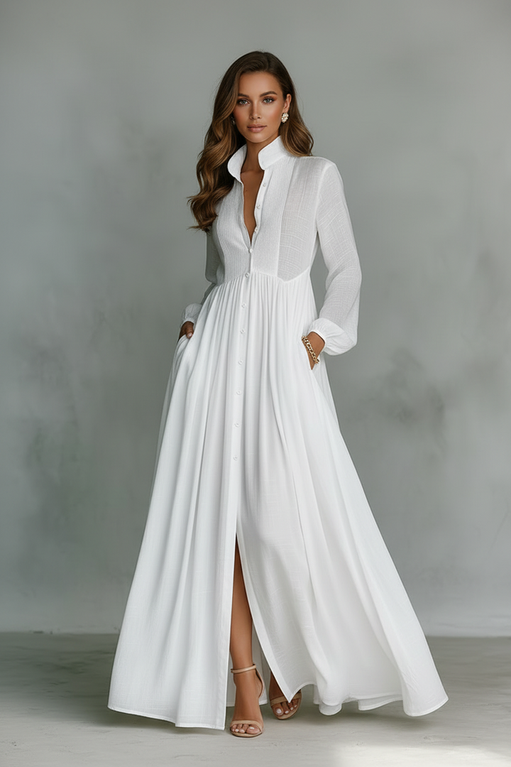 Anna - Women's Elegant Flowing Maxi Dress — Relaxed Fit