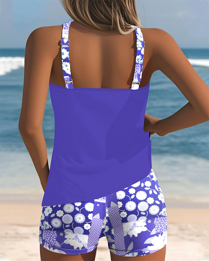 Colette | Women's Supportive Two-Piece Swim Set with Boxer Bottoms