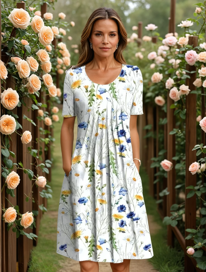 Harper | Women's Elegant A-Line Dress with Tummy Coverage