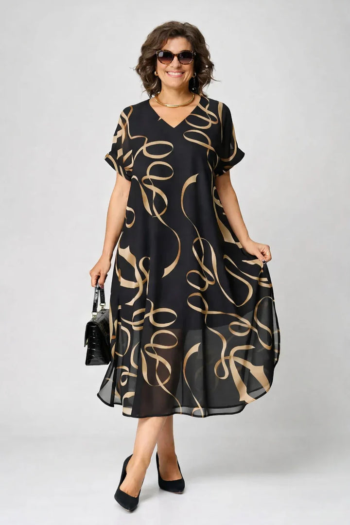 NORA | Women's Relaxed Fit Midi Dress — Elegant Casual