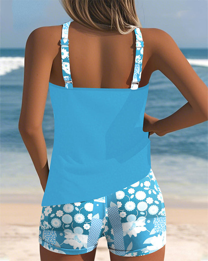 Colette | Women's Supportive Two-Piece Swim Set with Boxer Bottoms