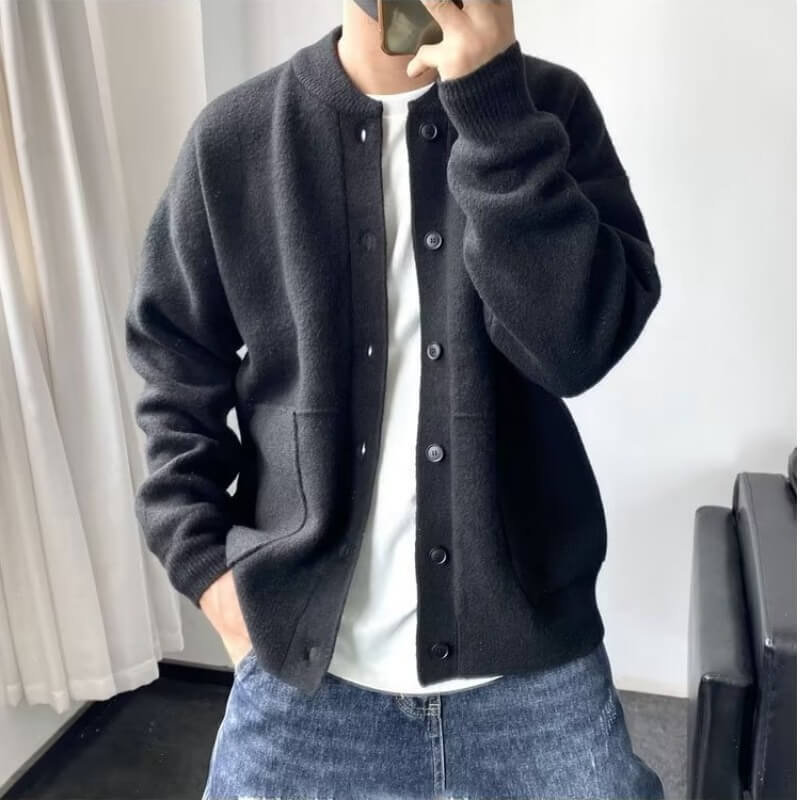 Dario | Men's Elegant Knit Cardigan with Pockets