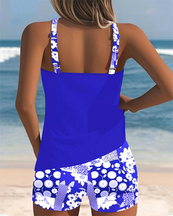 Colette | Women's Supportive Two-Piece Swim Set with Boxer Bottoms