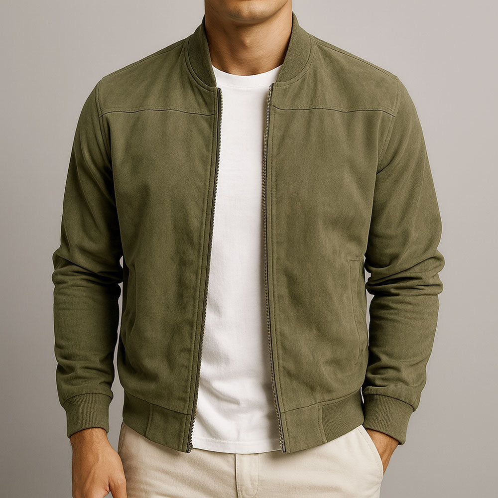 Ethan | Men's Minimalist Full-Zip Jacket — Sleek Fit
