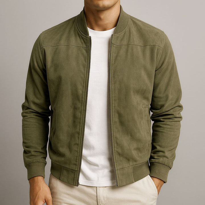 Ethan | Men's Minimalist Full-Zip Jacket — Sleek Fit