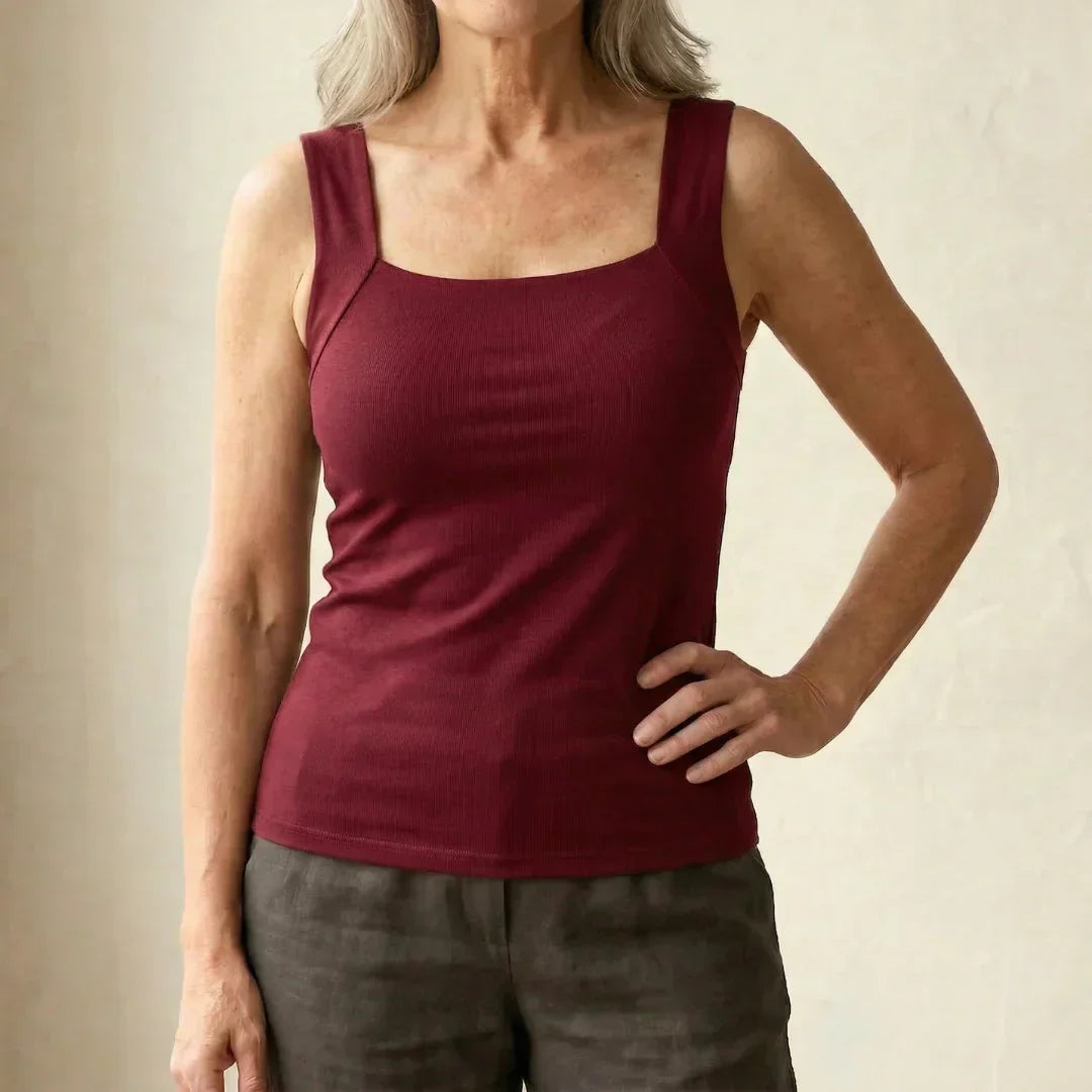 Roxanne | Women's Built-In Bra Tank Top — All-Day Support