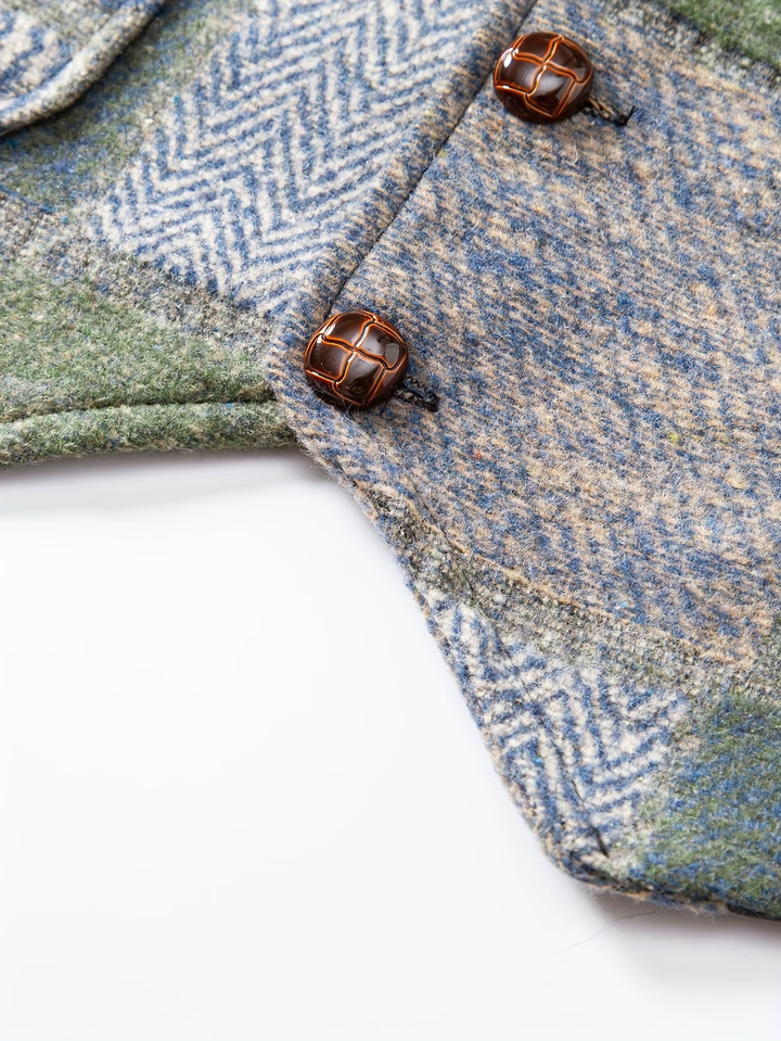 Leo - Women's Herringbone Patchwork Waistcoat for Occasions