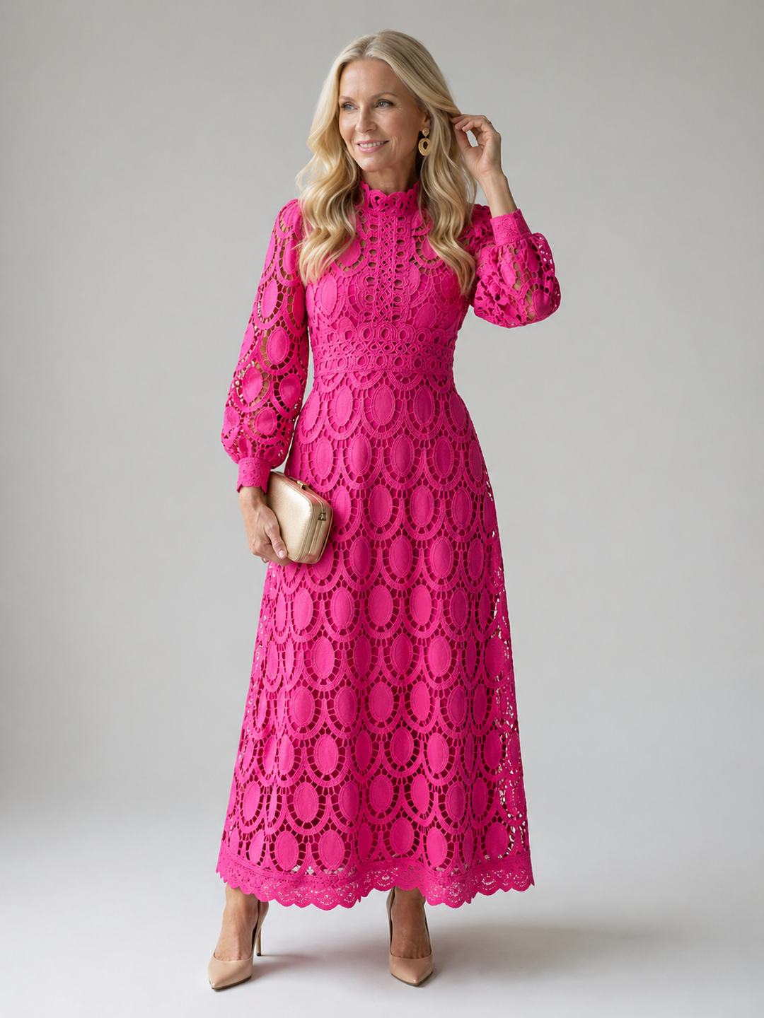 Evelyn | Lace Midi Dress