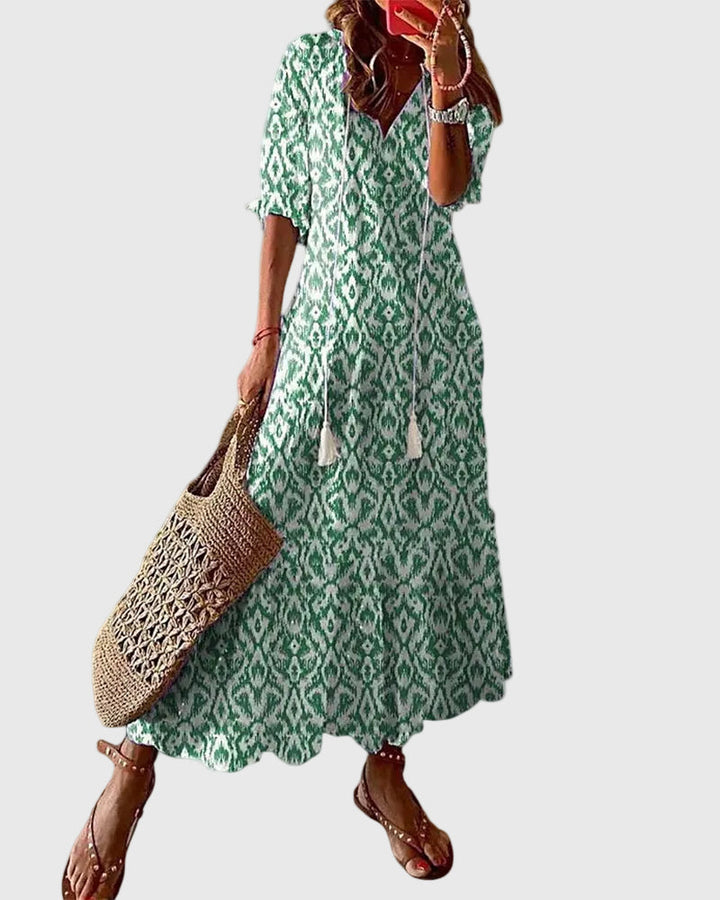 Amalia | Women's Boho Vintage Maxi Dress — Summer Style