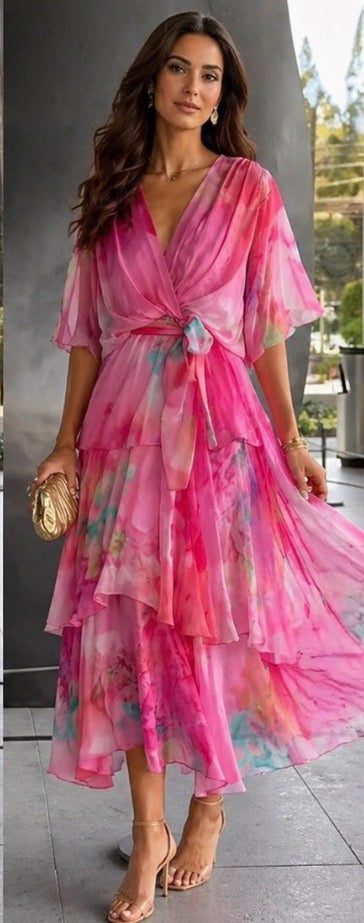 Isabella| Layered Floral Sun Dress