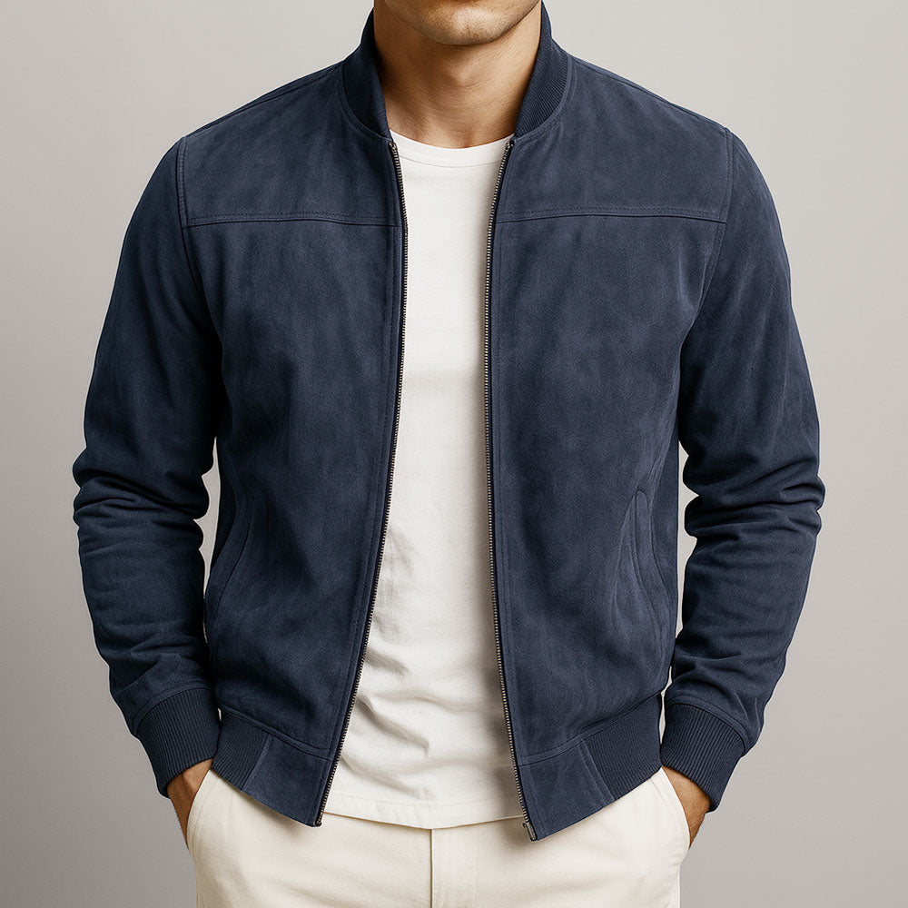 Ethan | Men's Minimalist Full-Zip Jacket — Sleek Fit