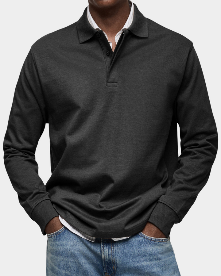 Jeffrey | Men's Classic Long Sleeve Polo Shirt