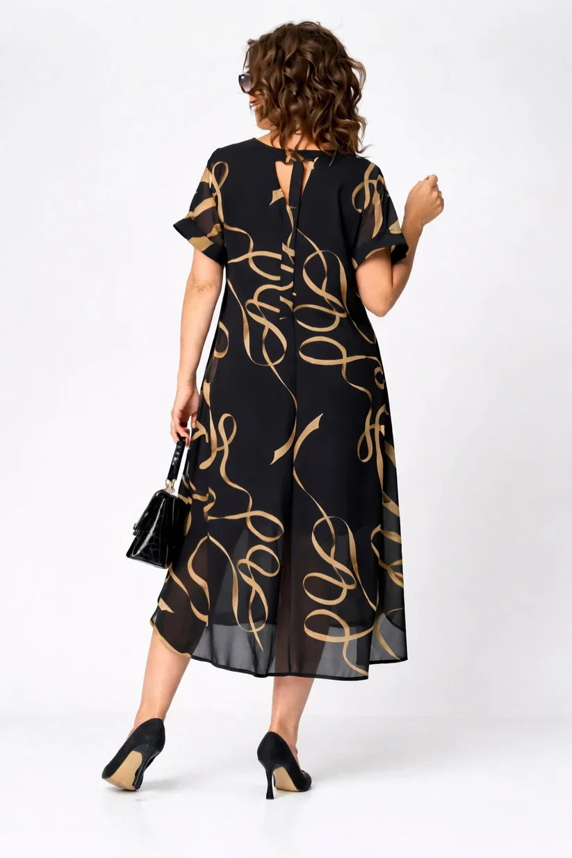 NORA | Women's Relaxed Fit Midi Dress — Elegant Casual