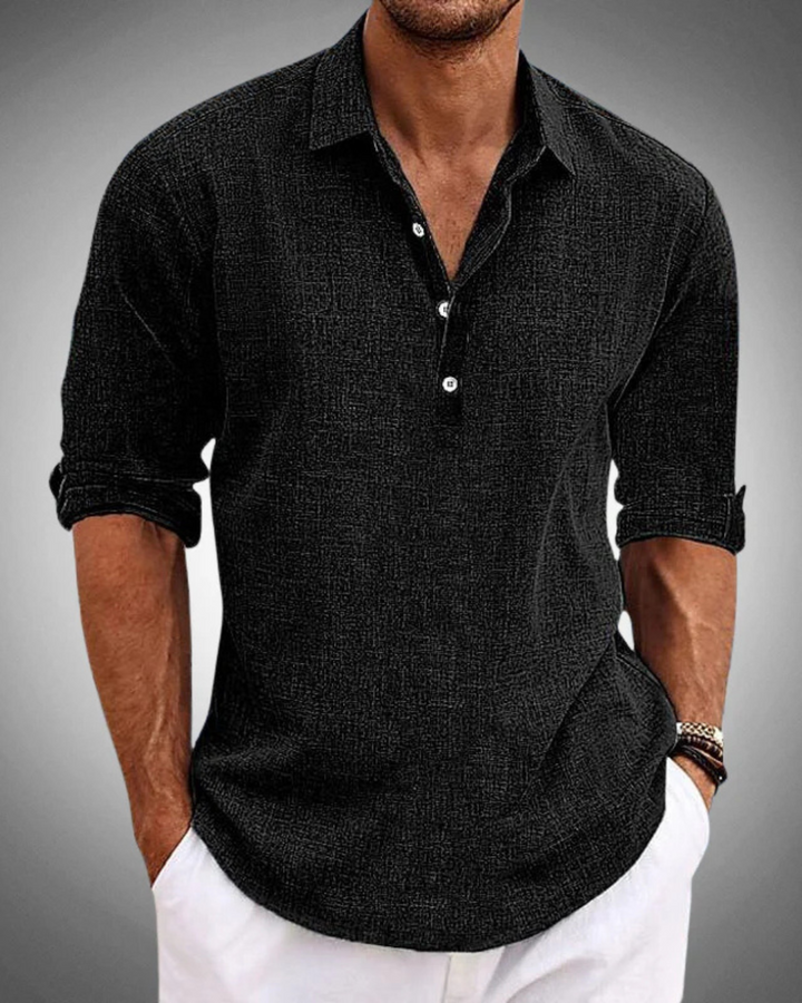 Evan | Men’s Classic Button-Front Shirt — Polished Fit