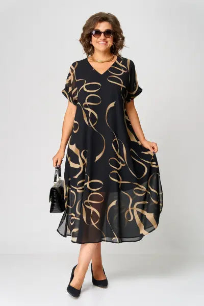 NORA | Women's Relaxed Fit Midi Dress — Cozy Elegance