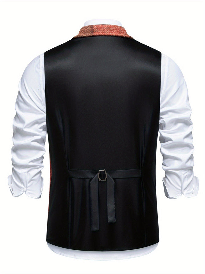 Leo - Women's Herringbone Patchwork Waistcoat for Occasions