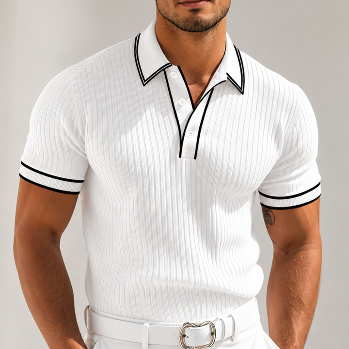 Ian | Men's Colour-Blocked Polo Shirt — Smart Casual