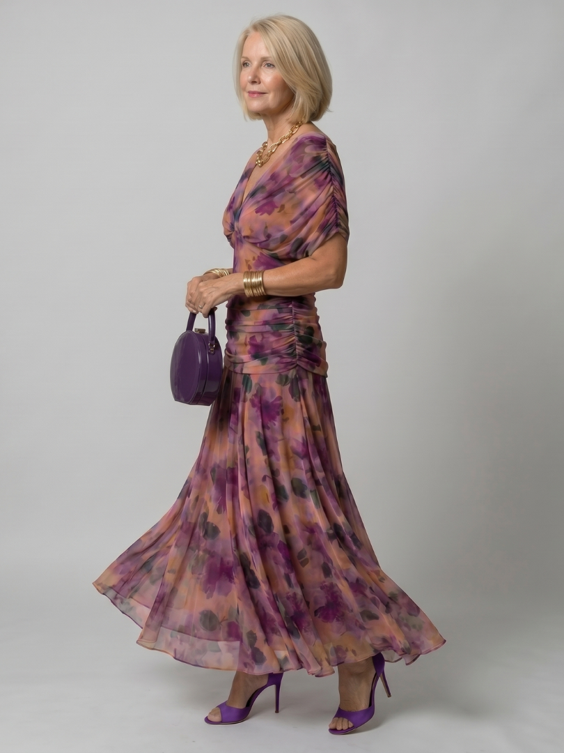 Calen | Women's Off-Shoulder Midi Dress — Flowy Fit