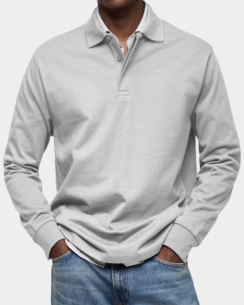 Jeffrey | Men's Classic Long Sleeve Polo Shirt
