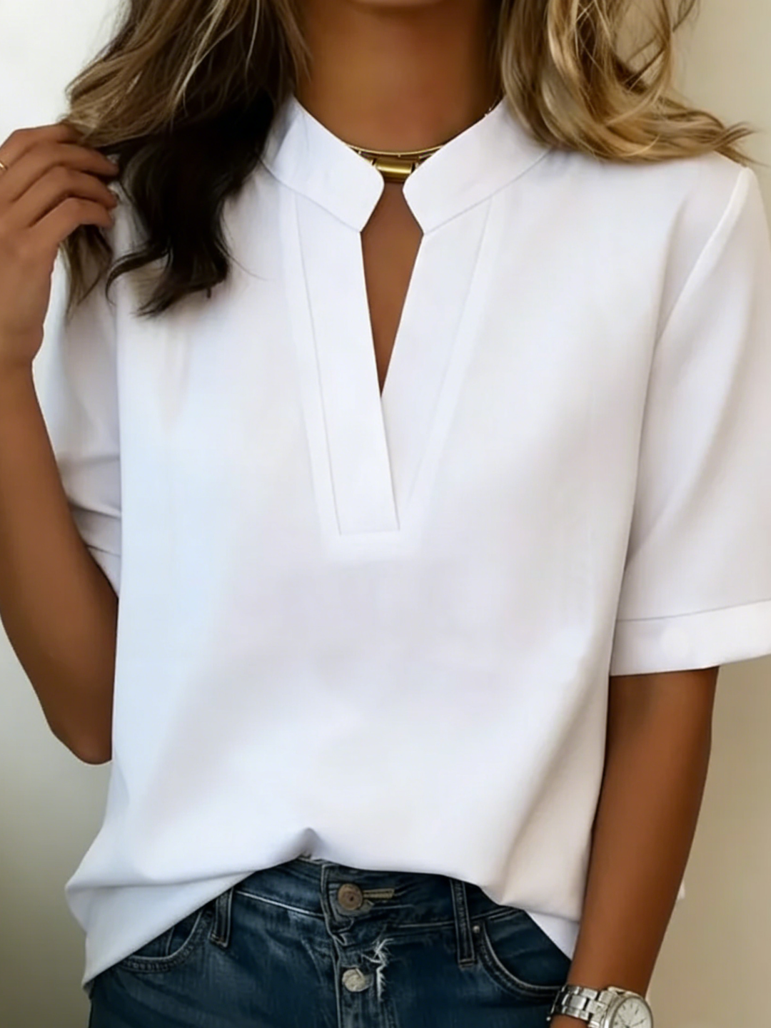 Chloe™ | Refined Collar Elegant Blouse
