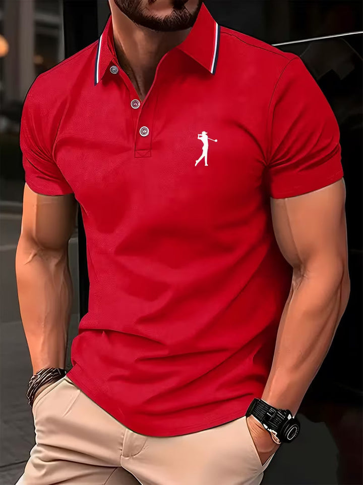 Arnold | Men's Casual Golf Print Short-Sleeve Shirt