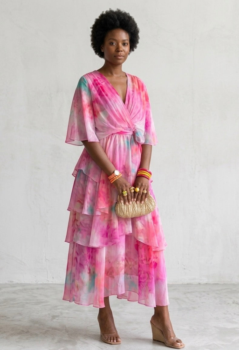 Isabella| Layered Floral Sun Dress