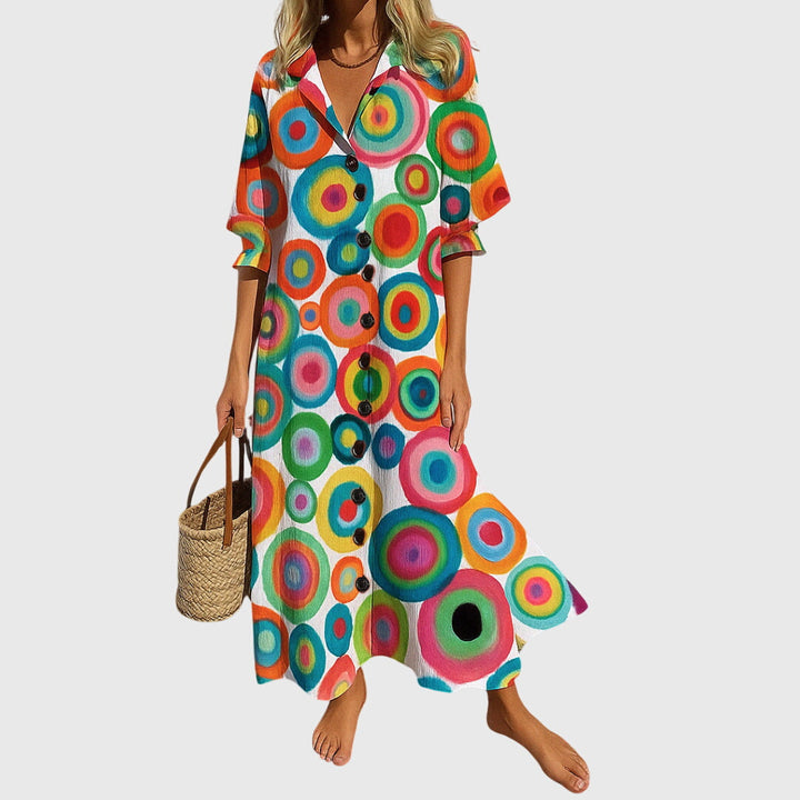 Jasmine™ | Women's Boho Lace Accent Slimming Dress