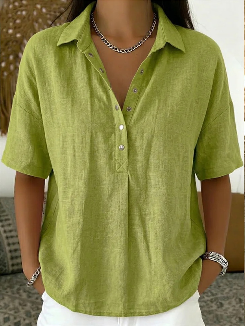 Willow | Women's Relaxed Collar Blouse — Casual Chic