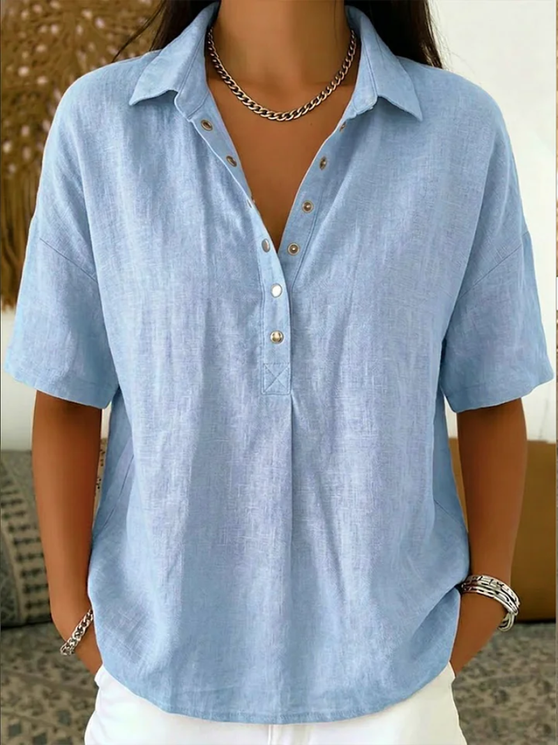 Willow | Women's Relaxed Collar Blouse — Casual Chic