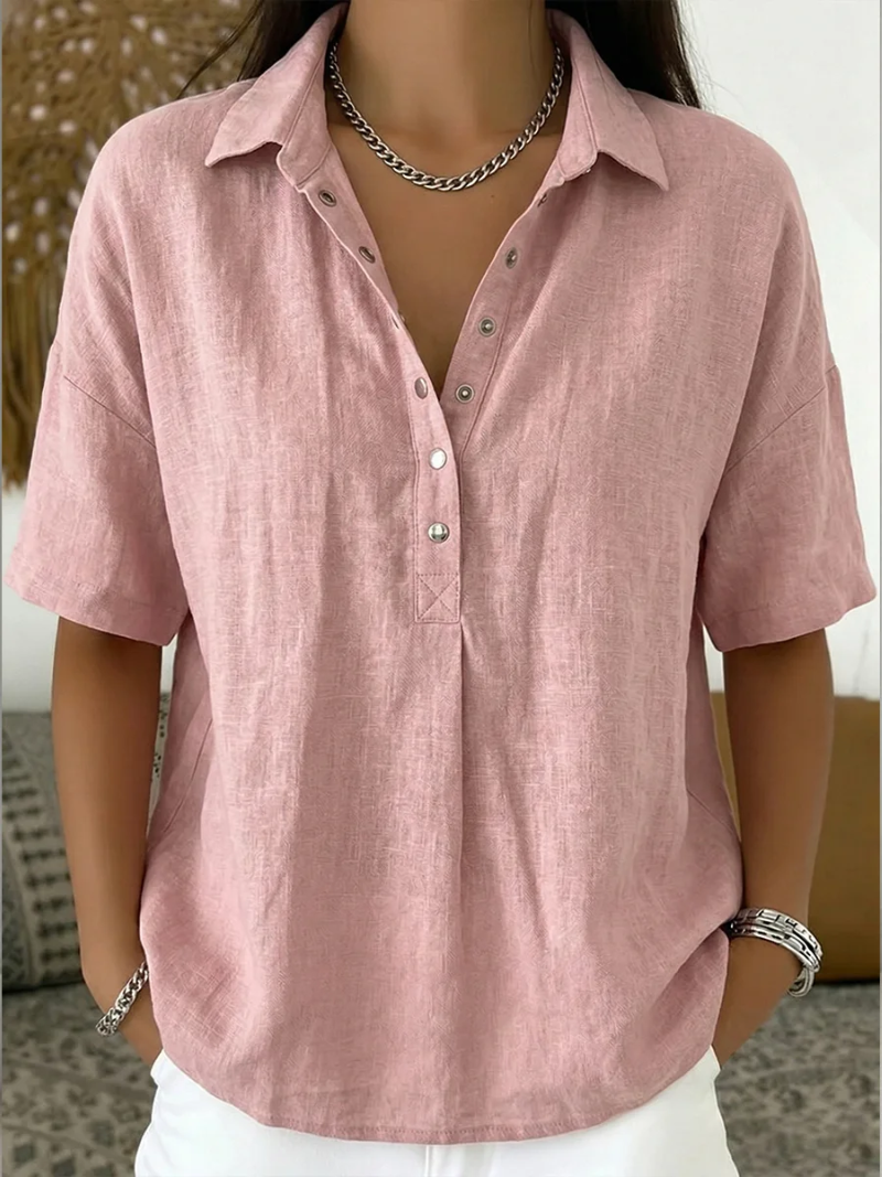Willow | Women's Relaxed Collar Blouse — Casual Chic