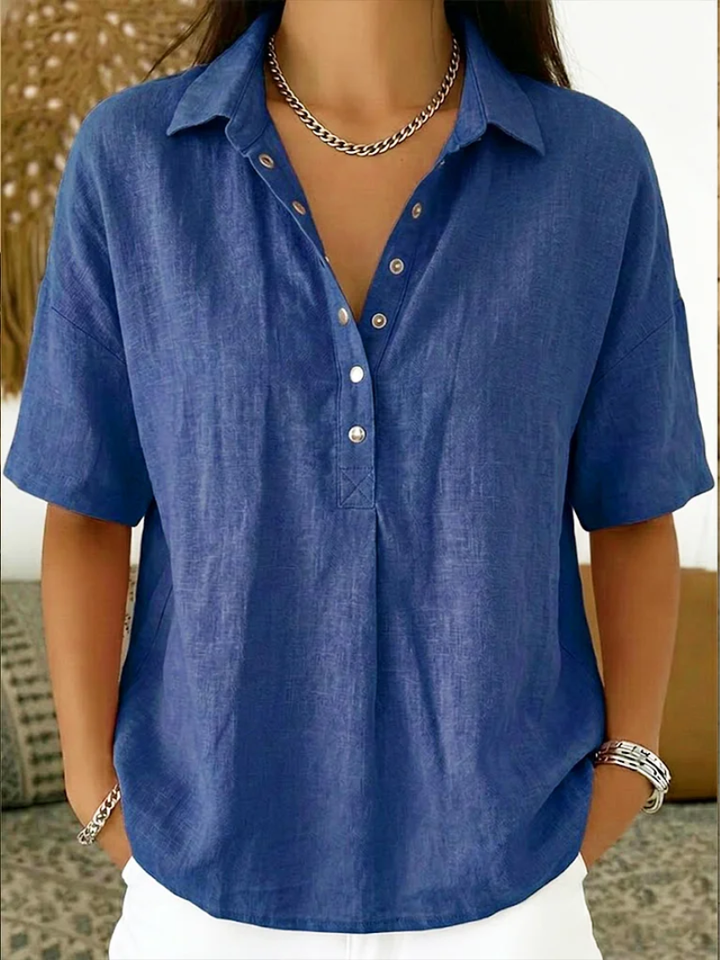 Willow | Women's Relaxed Collar Blouse — Casual Chic