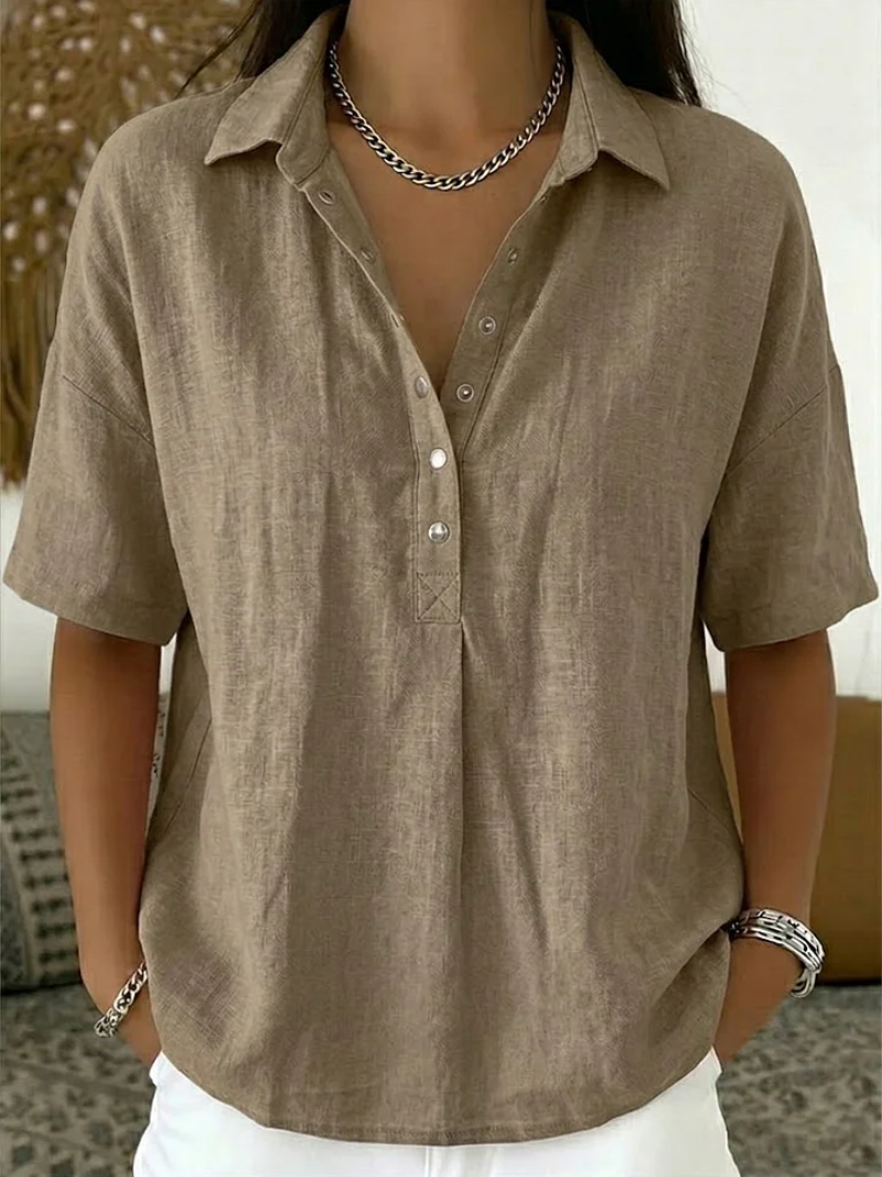Willow | Women's Relaxed Collar Blouse — Casual Chic