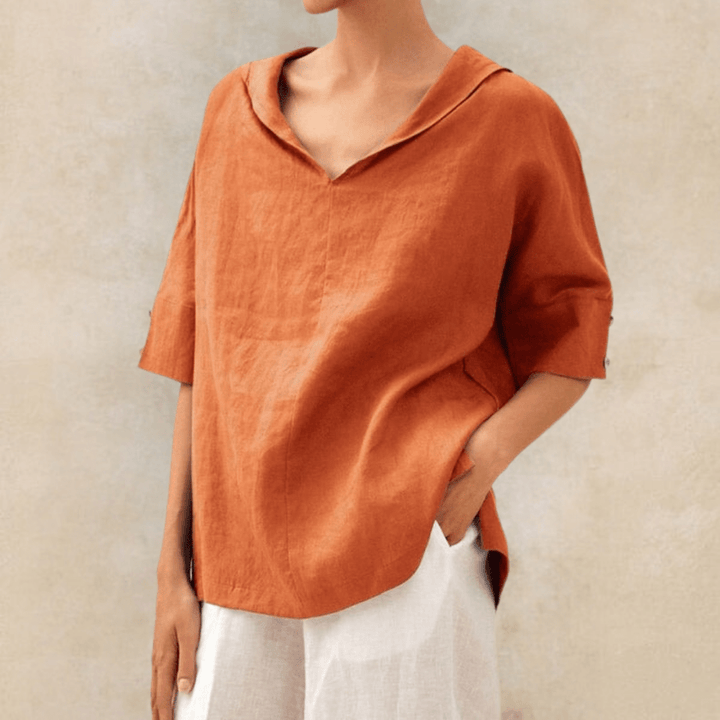 Marie | Women's Oversized Short-Sleeve Shirt — Coastal Style
