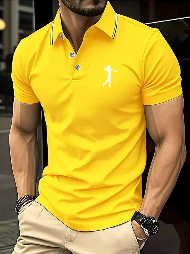 Arnold | Men's Casual Golf Print Short-Sleeve Shirt