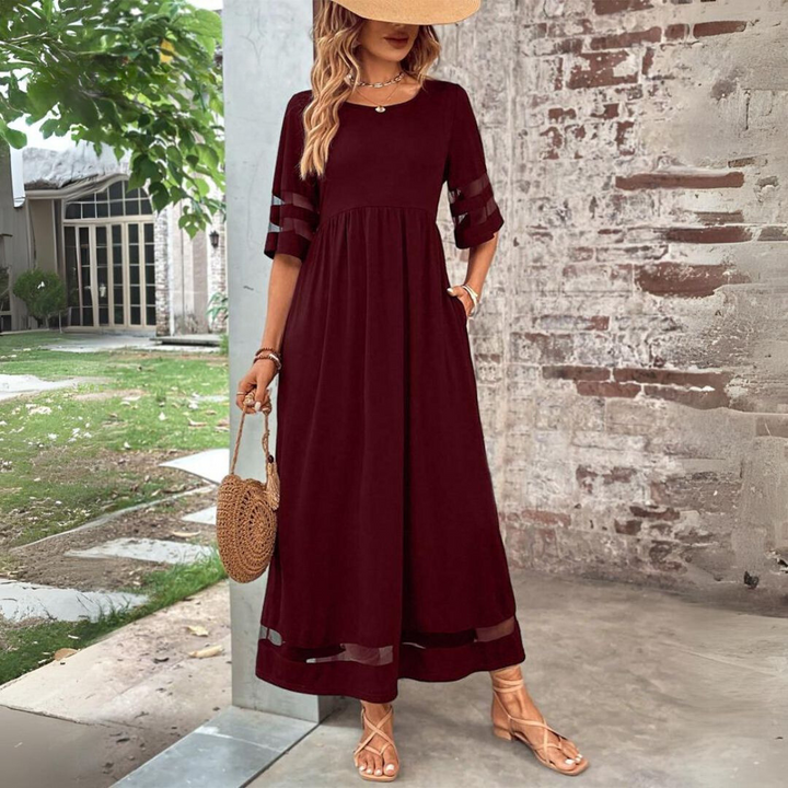Aubrey™ – Women's Tummy-Smoothing Empire Waist Midi Dress
